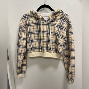 Princess Polly Plaid Cropped Hoodie
